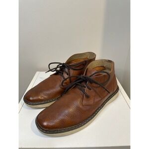 Johnston & Murphy Kids Brown Leather McGuffey Chukka Boots Lace Up Casual Size 3